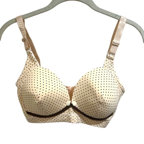 Nursing Polka Dot Maternity Bra Size Small - Picture 3 of 13